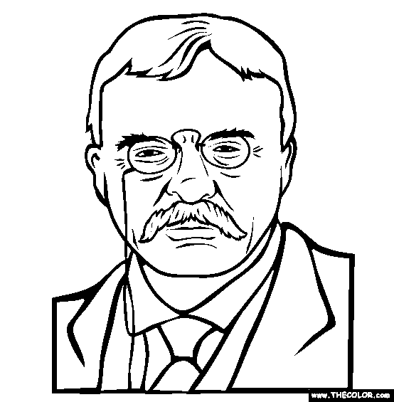 Theodore Roosevelt Coloring Page